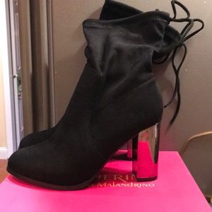 Catherine Malandrino pewter heeled boots size 7